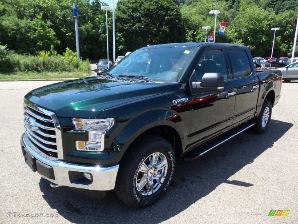 2015 F150 XLT SuperCrew 4x4 - Green Gem Metallic / Medium Earth Gray photo #8