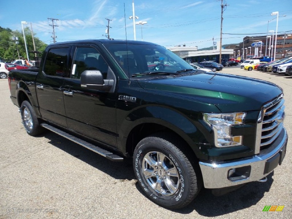 2015 F150 XLT SuperCrew 4x4 - Green Gem Metallic / Medium Earth Gray photo #10