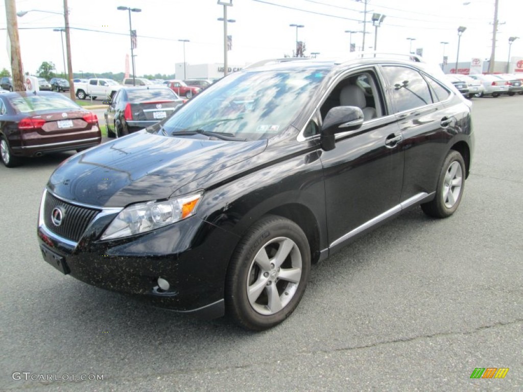 2010 RX 350 AWD - Black Sapphire Pearl / Light Gray/Espresso Birds-Eye Maple photo #2