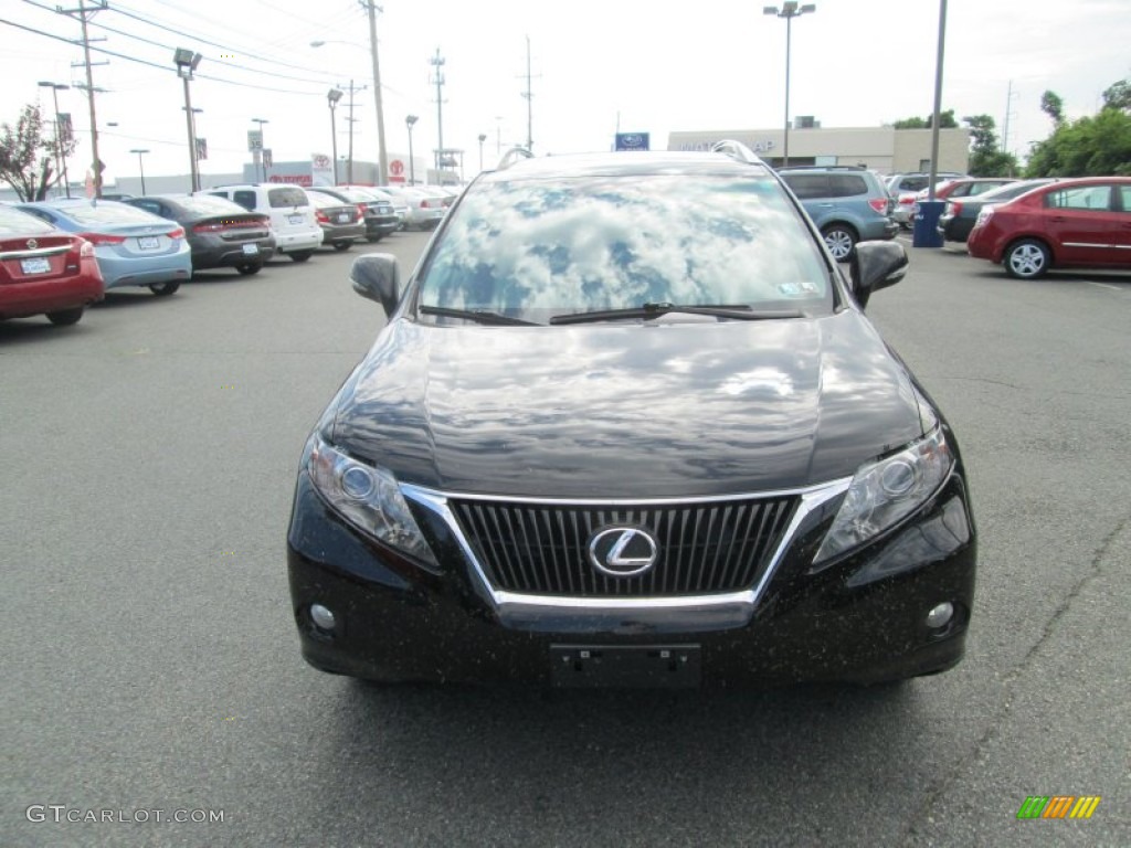 2010 RX 350 AWD - Black Sapphire Pearl / Light Gray/Espresso Birds-Eye Maple photo #3