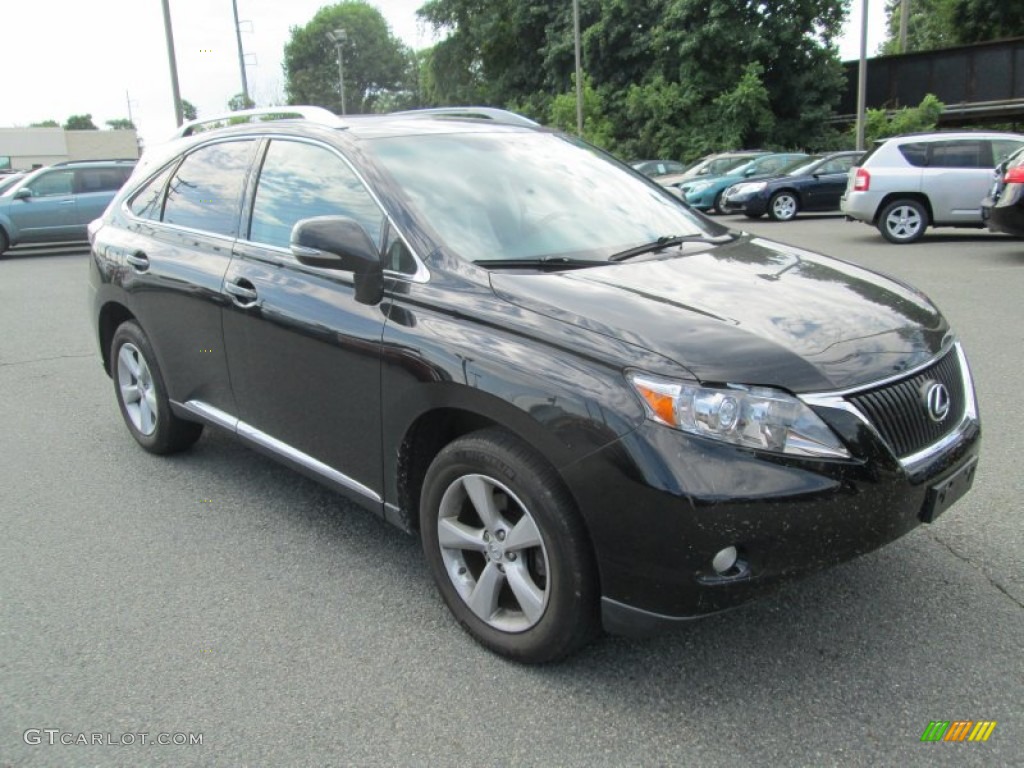 2010 RX 350 AWD - Black Sapphire Pearl / Light Gray/Espresso Birds-Eye Maple photo #4