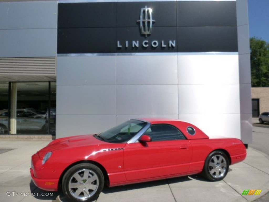 2003 Thunderbird Premium Roadster - Torch Red / Black Ink/Torch Red photo #1