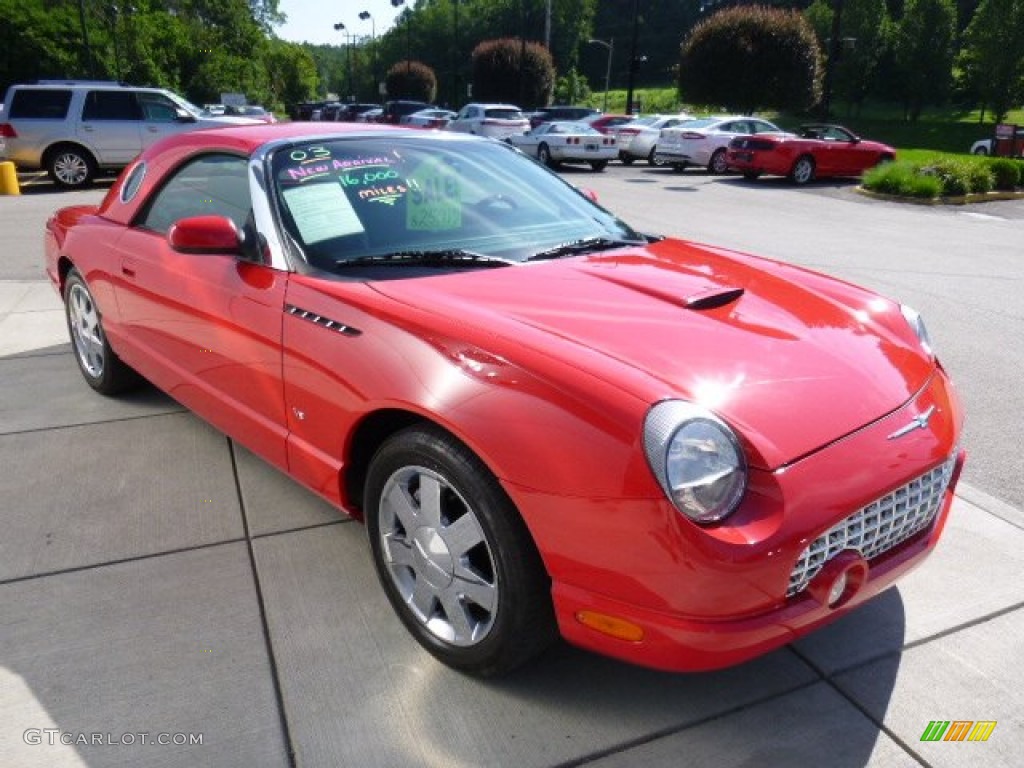 2003 Thunderbird Premium Roadster - Torch Red / Black Ink/Torch Red photo #7