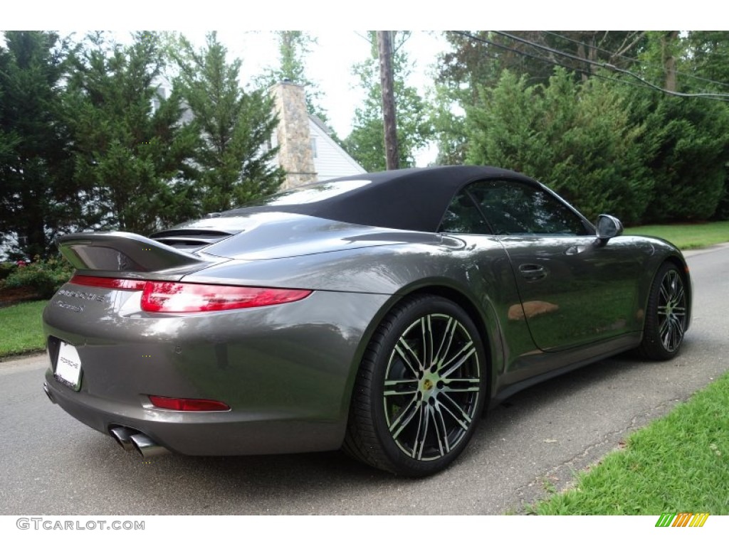 2015 911 Carrera 4S Cabriolet - Agate Grey Metallic / Black/Platinum Grey photo #8