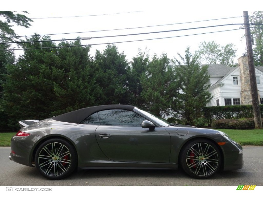 Agate Grey Metallic 2015 Porsche 911 Carrera 4S Cabriolet Exterior Photo #105704311