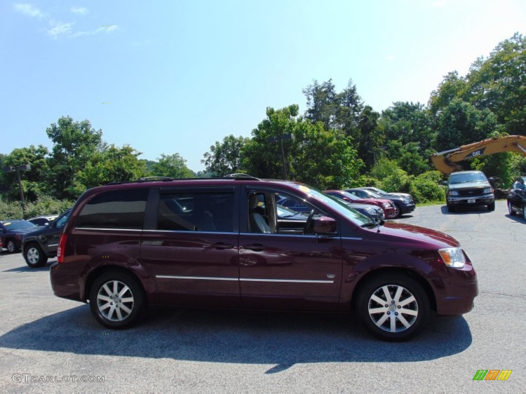 2009 Town & Country Touring - Deep Crimson Crystal Pearl / Medium Slate Gray/Light Shale photo #2