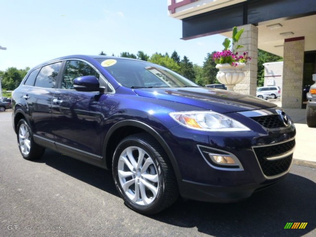 2011 CX-9 Grand Touring AWD - Stormy Blue Mica / Black photo #3
