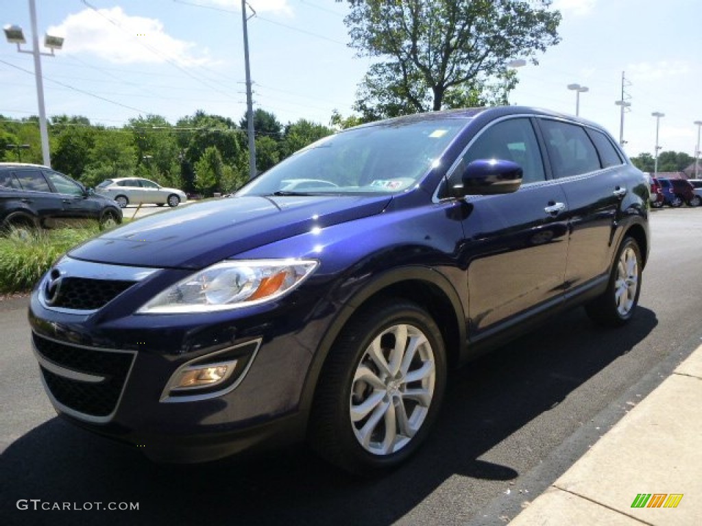 2011 CX-9 Grand Touring AWD - Stormy Blue Mica / Black photo #5