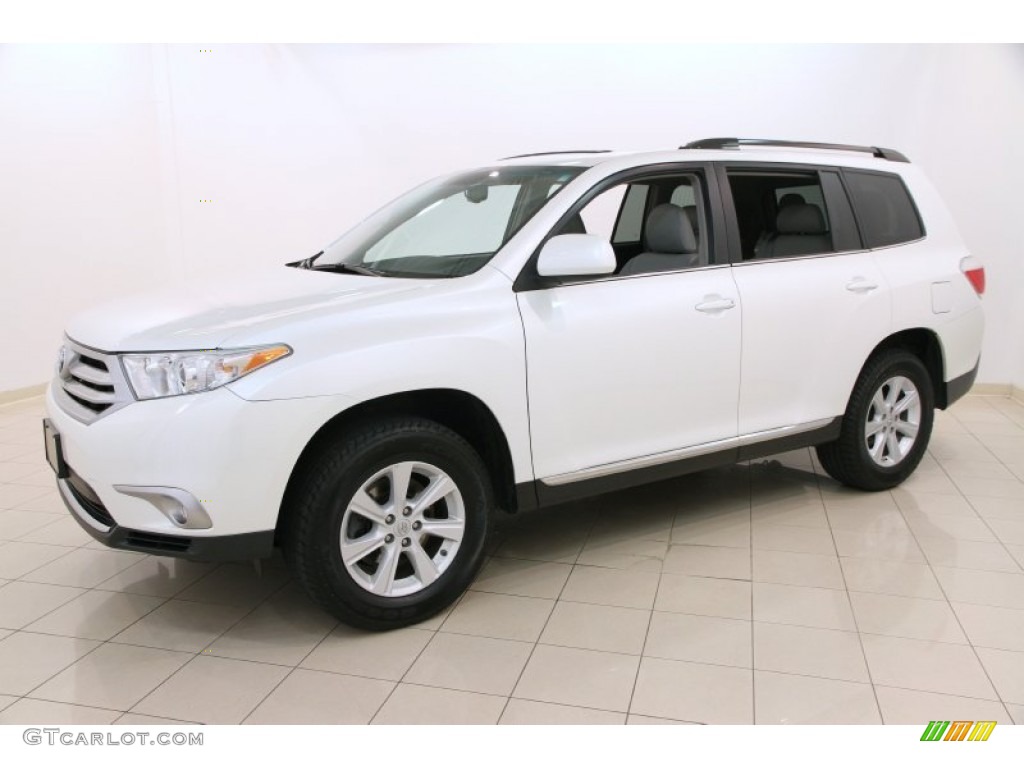 Blizzard White Pearl 2012 Toyota Highlander SE 4WD Exterior Photo #105705886