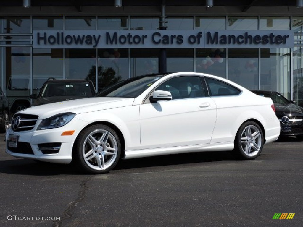 2015 C 350 4Matic Coupe - Polar White / Grey/Black photo #1