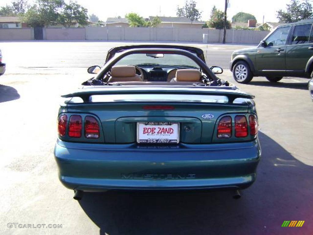 1997 Mustang GT Convertible - Pacific Green Metallic / Saddle photo #7