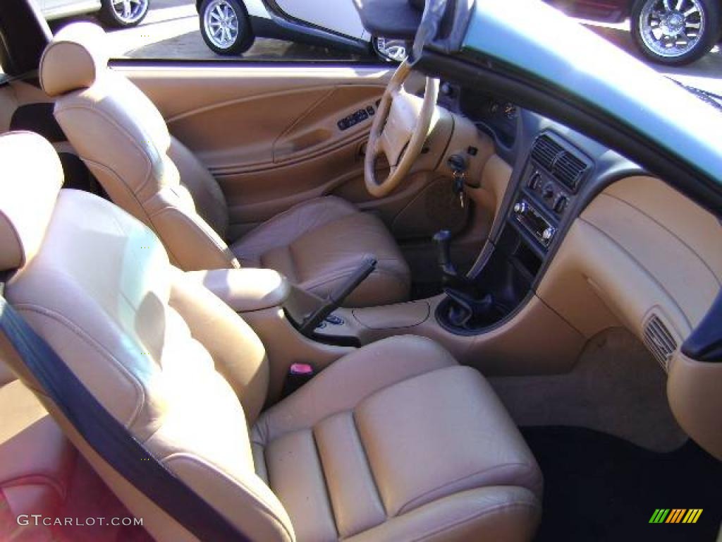 1997 Mustang GT Convertible - Pacific Green Metallic / Saddle photo #9