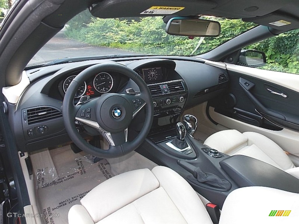 Cream Beige Interior 2010 BMW 6 Series 650i Convertible Photo #105714007