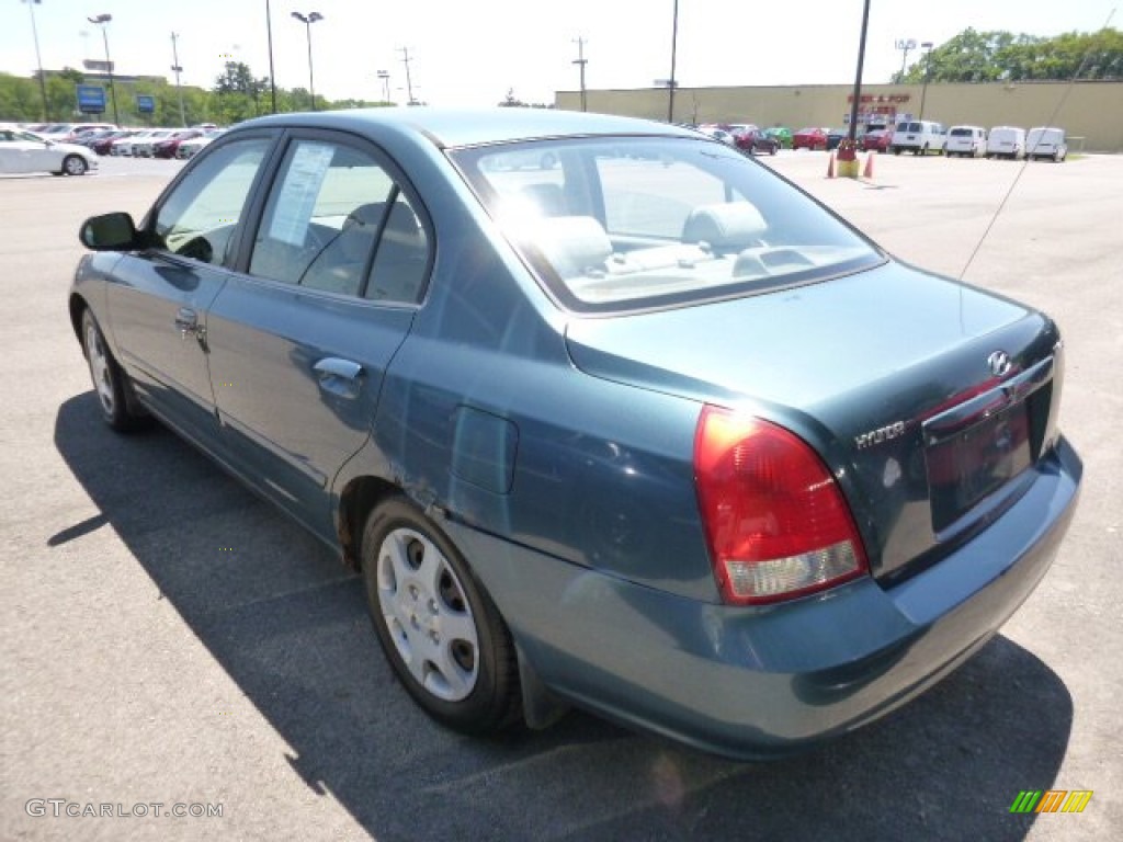 2003 Elantra GLS Sedan - Ocean Blue / Beige photo #2