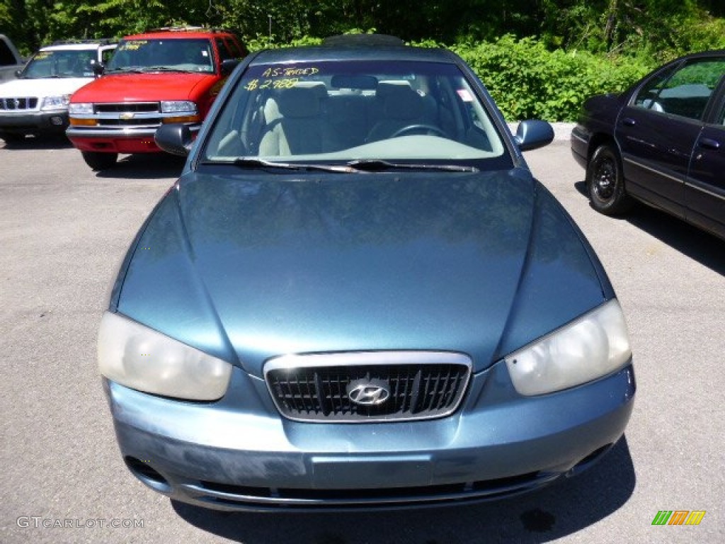 2003 Elantra GLS Sedan - Ocean Blue / Beige photo #6