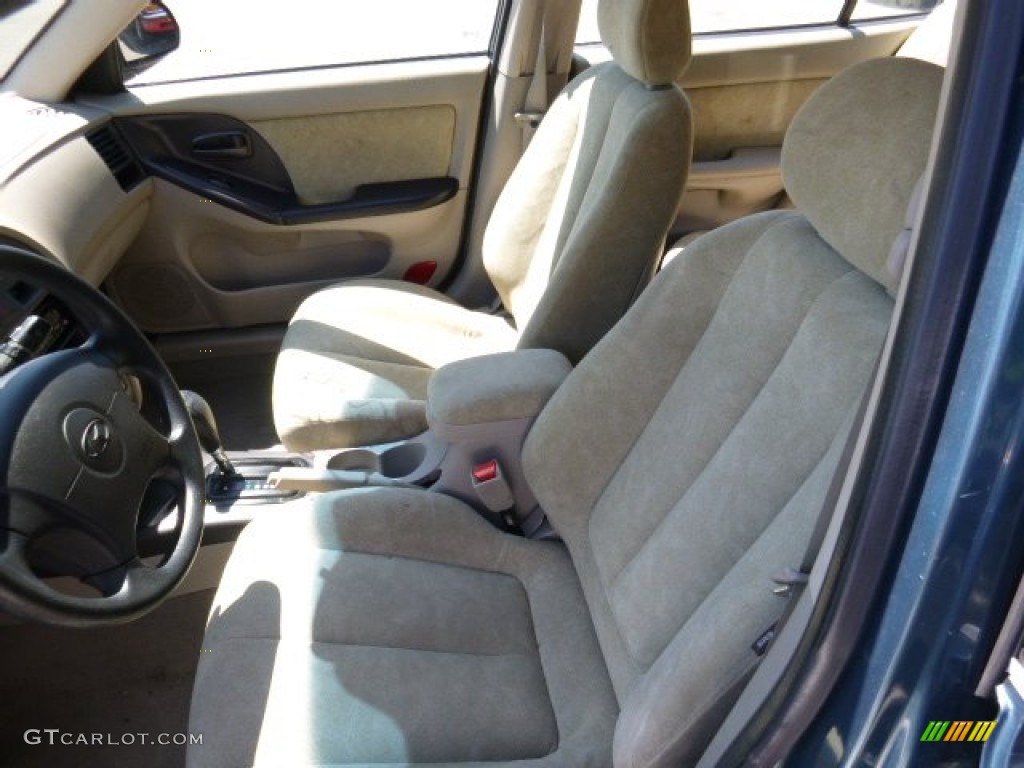 2003 Elantra GLS Sedan - Ocean Blue / Beige photo #8