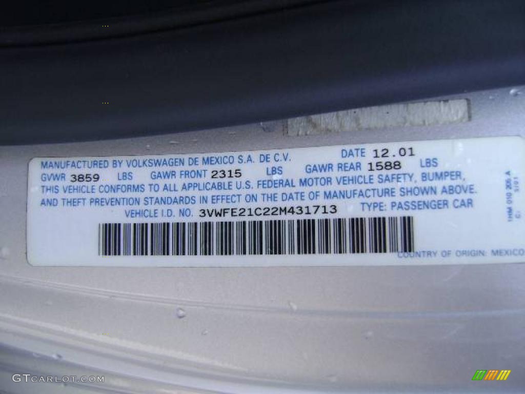 2002 New Beetle Turbo S Coupe - Reflex Silver Metallic / Black photo #12