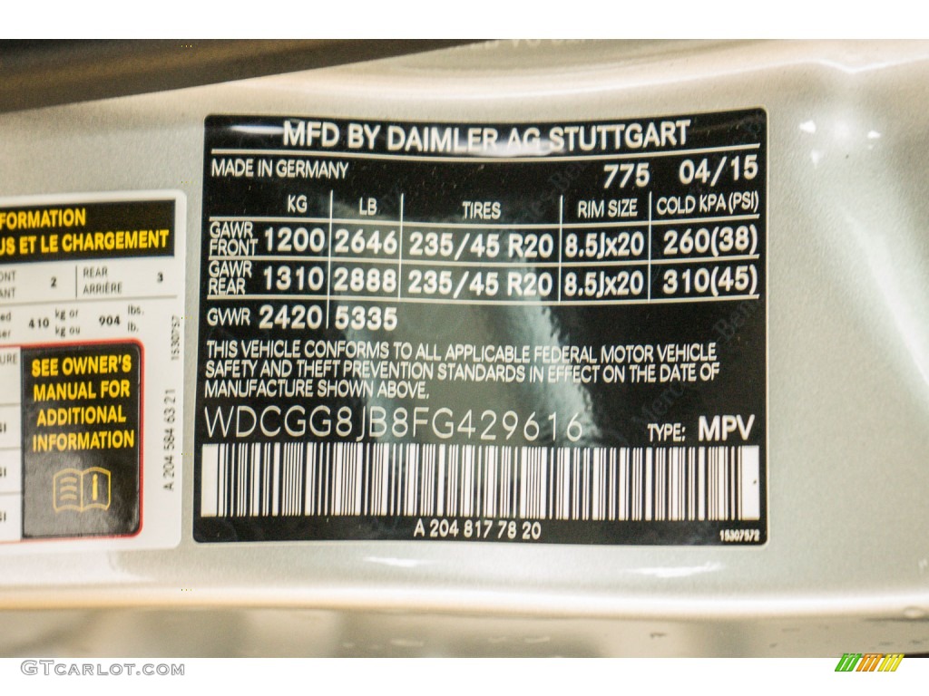 2015 GLK 350 4Matic - Iridium Silver Metallic / Black photo #7