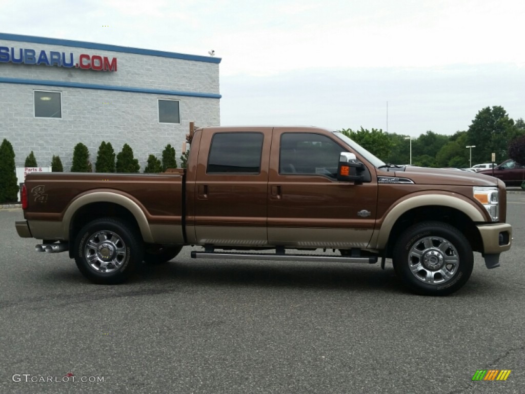 2012 F250 Super Duty Lariat Crew Cab 4x4 - Golden Bronze Metallic / Black photo #2