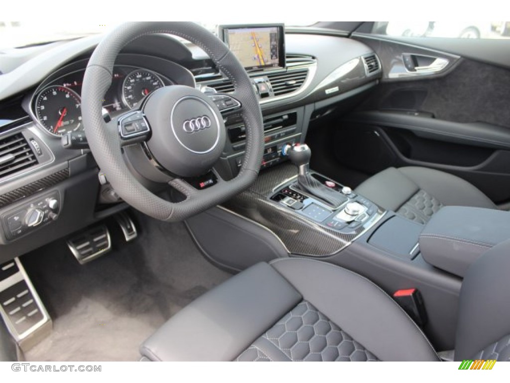 Black Valcona w/Honeycomb Stitching Interior 2016 Audi RS 7 4.0 TFSI quattro Photo #105729080