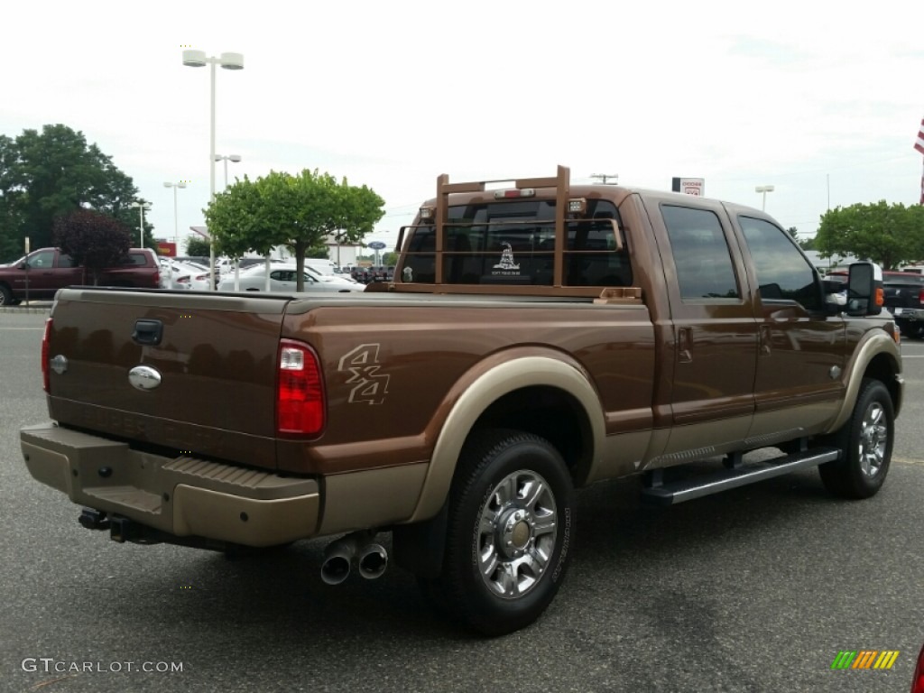 2012 F250 Super Duty Lariat Crew Cab 4x4 - Golden Bronze Metallic / Black photo #3