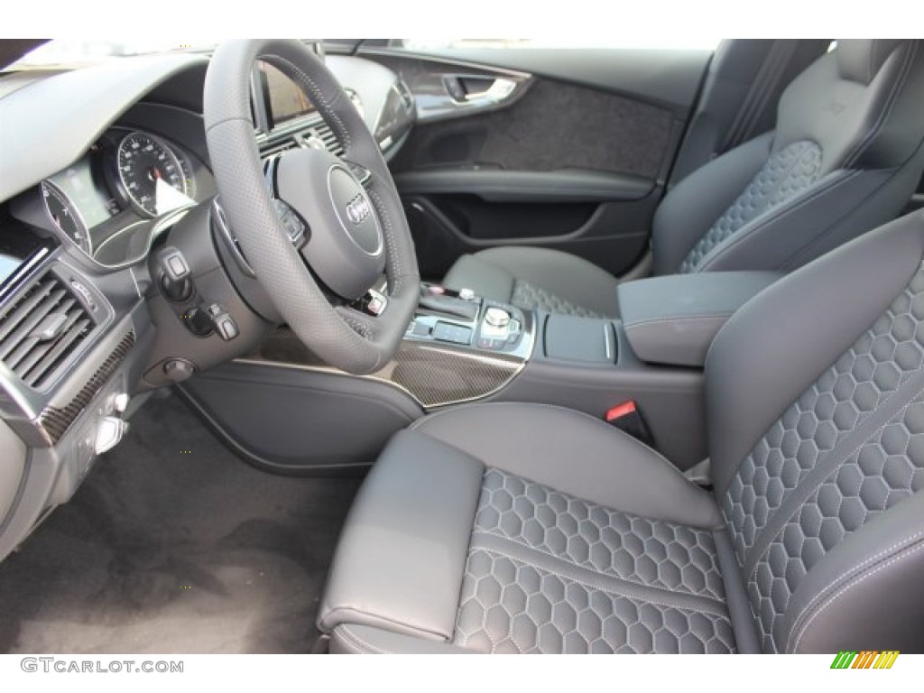 Black Valcona w/Honeycomb Stitching Interior 2016 Audi RS 7 4.0 TFSI quattro Photo #105729098
