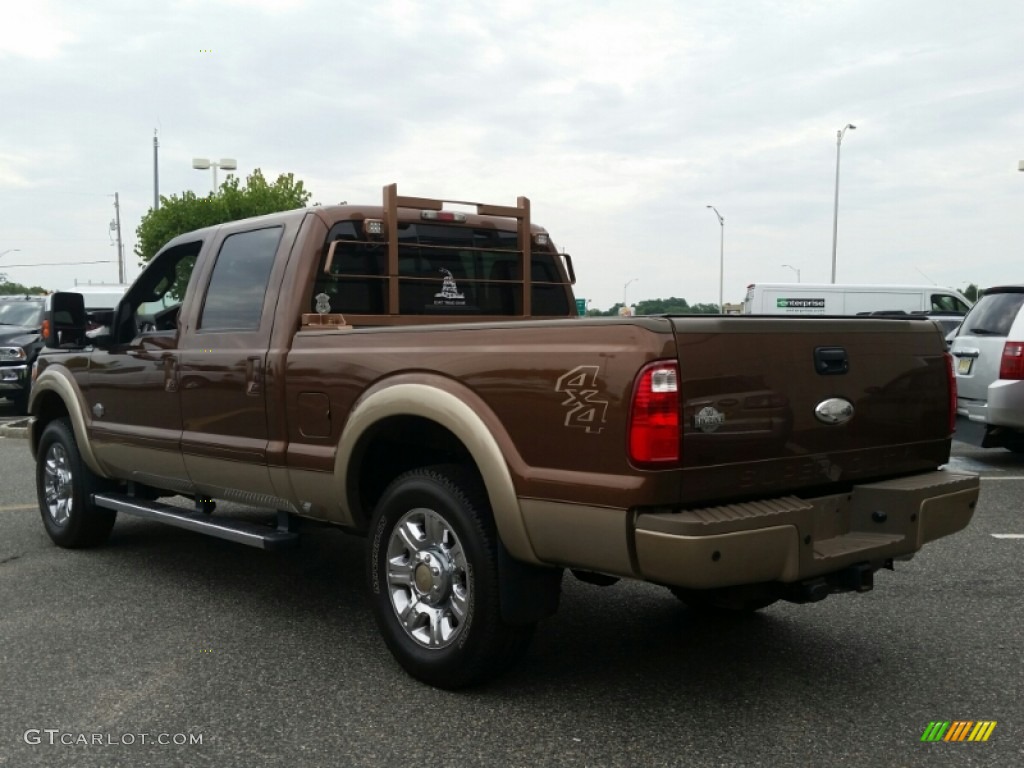 2012 F250 Super Duty Lariat Crew Cab 4x4 - Golden Bronze Metallic / Black photo #6