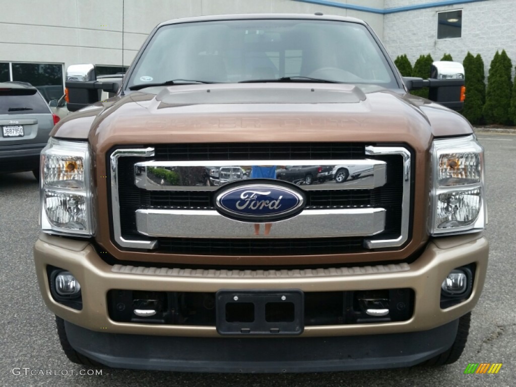 2012 F250 Super Duty Lariat Crew Cab 4x4 - Golden Bronze Metallic / Black photo #9