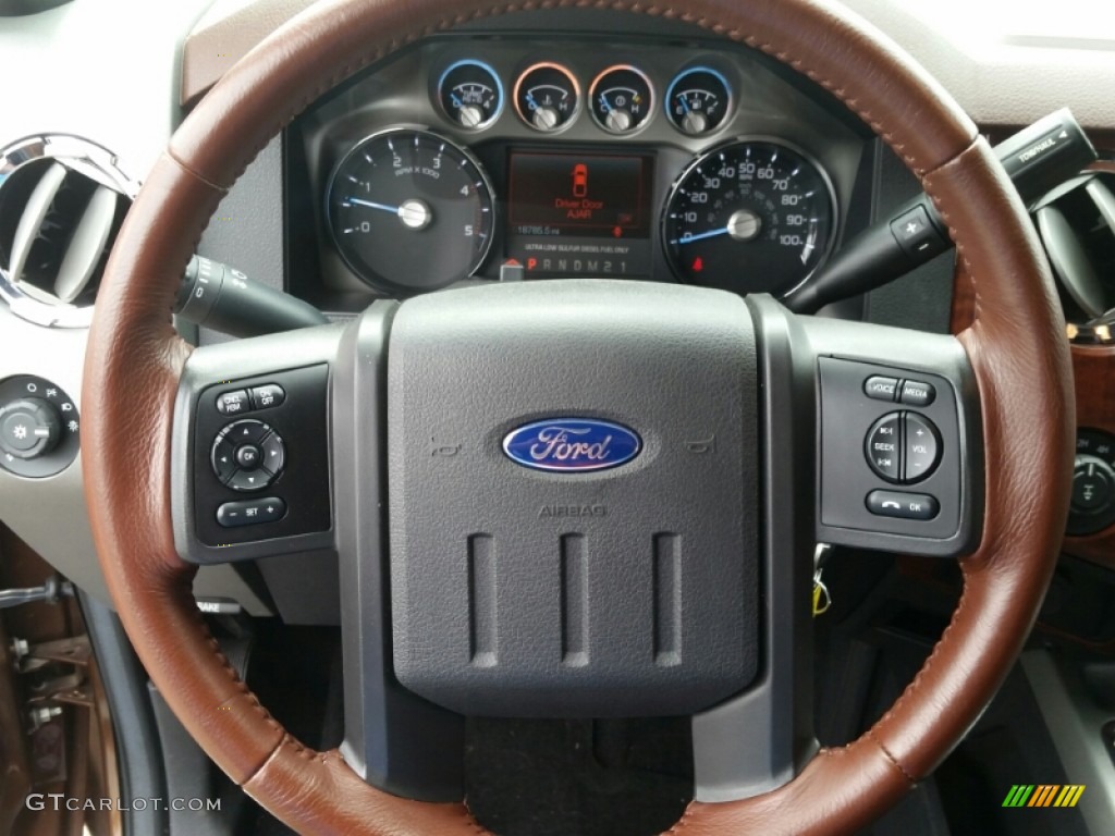 2012 F250 Super Duty Lariat Crew Cab 4x4 - Golden Bronze Metallic / Black photo #16