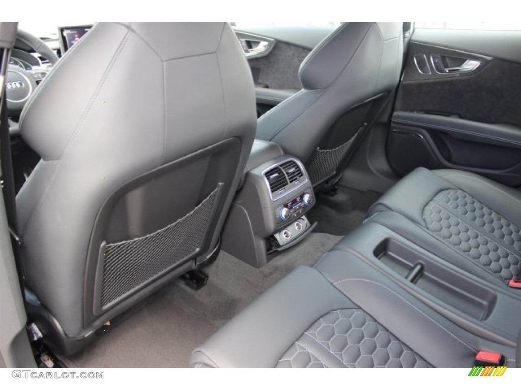 Black Valcona w/Honeycomb Stitching Interior 2016 Audi RS 7 4.0 TFSI quattro Photo #105729677