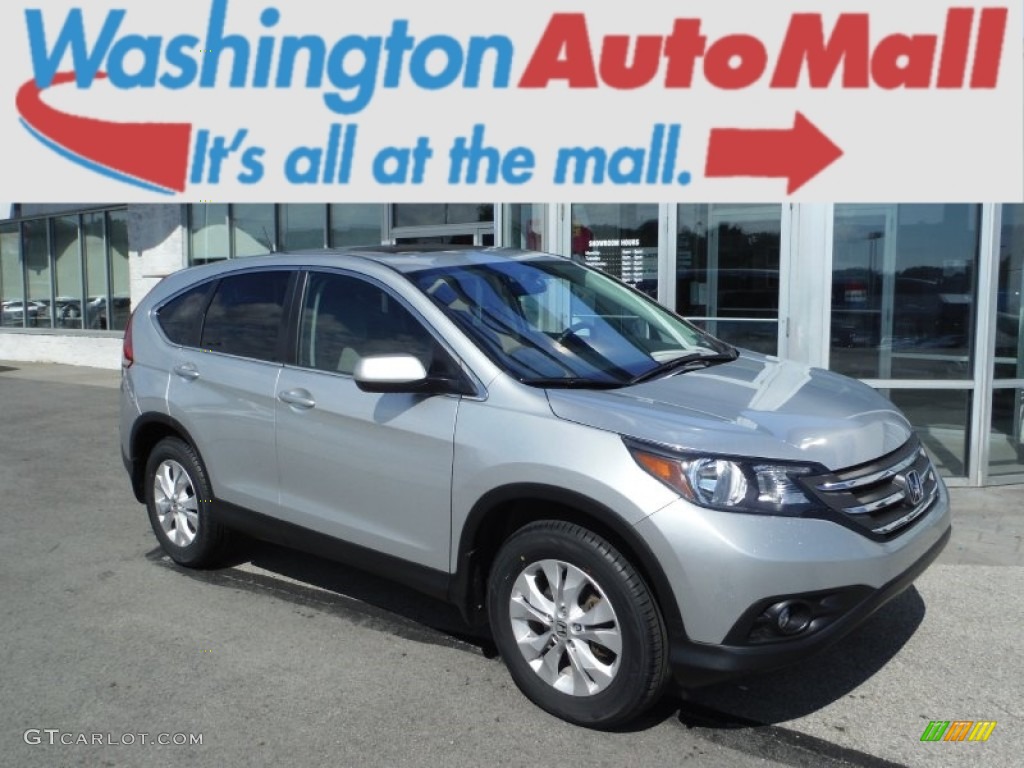 2014 CR-V EX AWD - Alabaster Silver Metallic / Gray photo #1