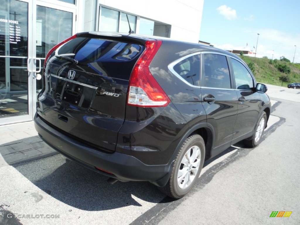 2013 CR-V EX AWD - Kona Coffee Metallic / Black photo #9