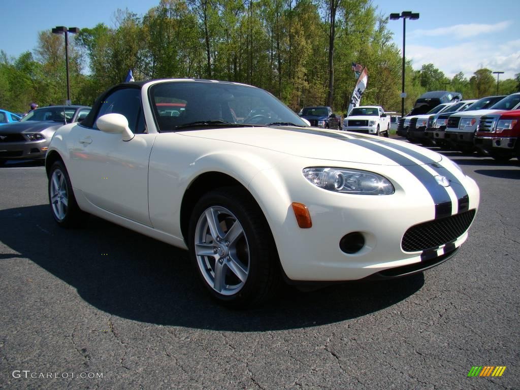 2006 MX-5 Miata Roadster - Marble White / Black photo #1