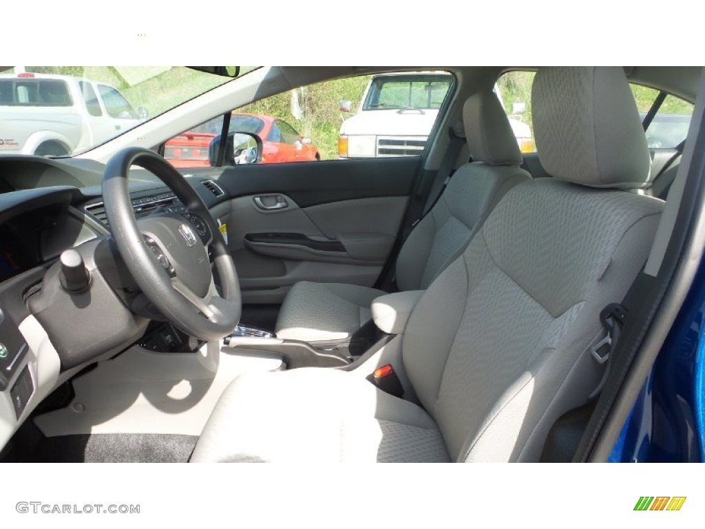 2015 Civic LX Sedan - Dyno Blue Pearl / Gray photo #12