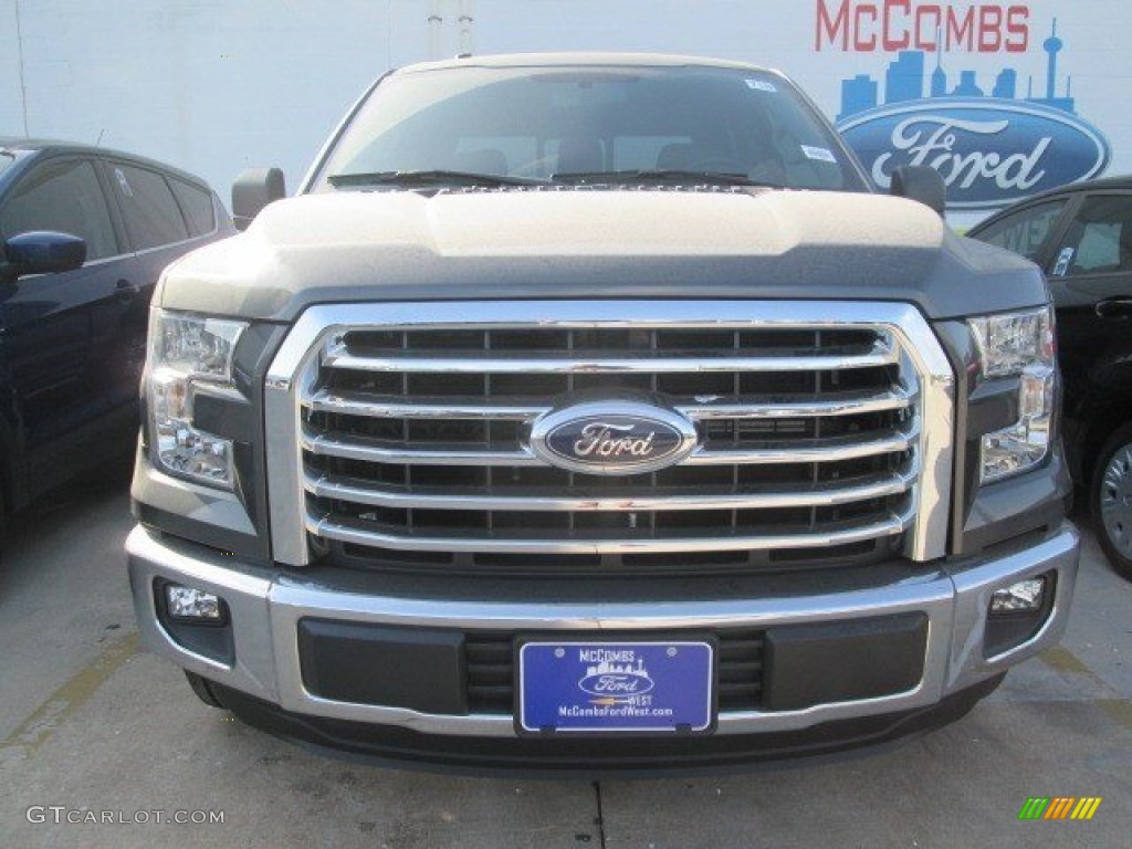 2015 F150 XLT SuperCrew - Magnetic Metallic / Medium Earth Gray photo #25