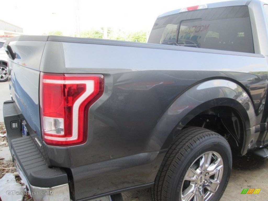 2015 F150 XLT SuperCrew - Magnetic Metallic / Medium Earth Gray photo #29