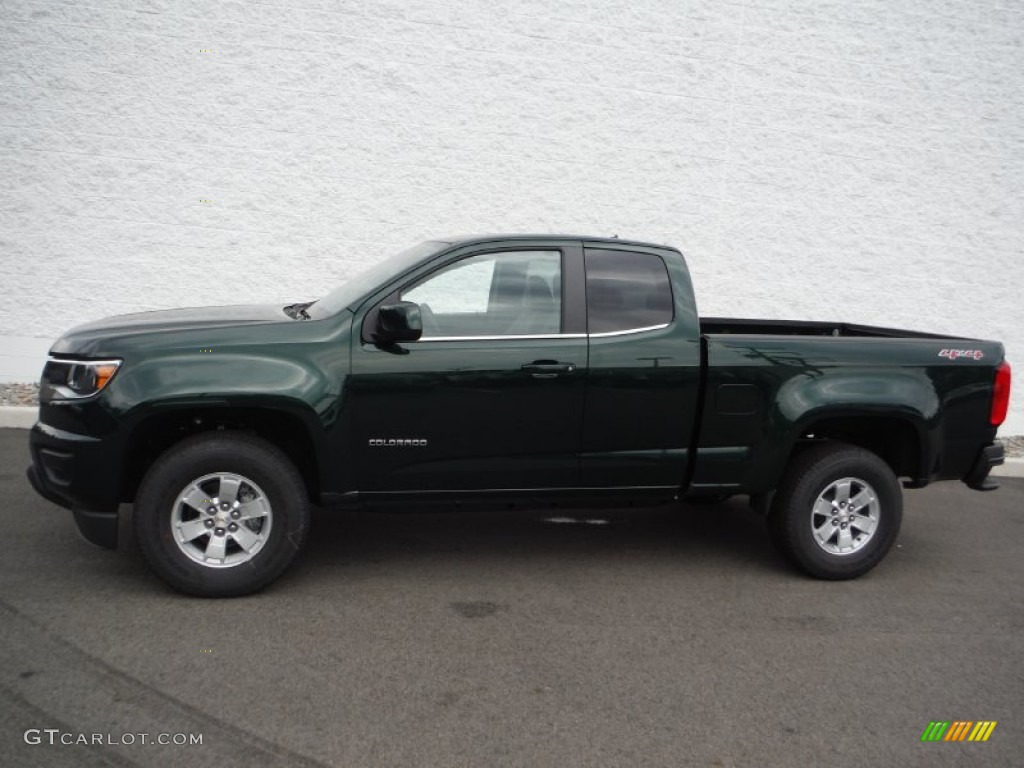 Rainforest Green Metallic 2015 Chevrolet Colorado WT Extended Cab 4WD Exterior Photo #105737510