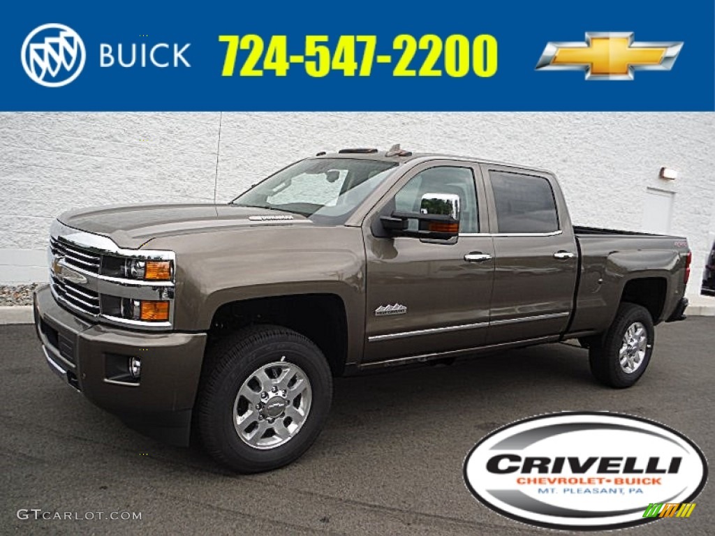 2015 Silverado 3500HD High Country Crew Cab 4x4 - Brownstone Metallic / High Country Saddle photo #1