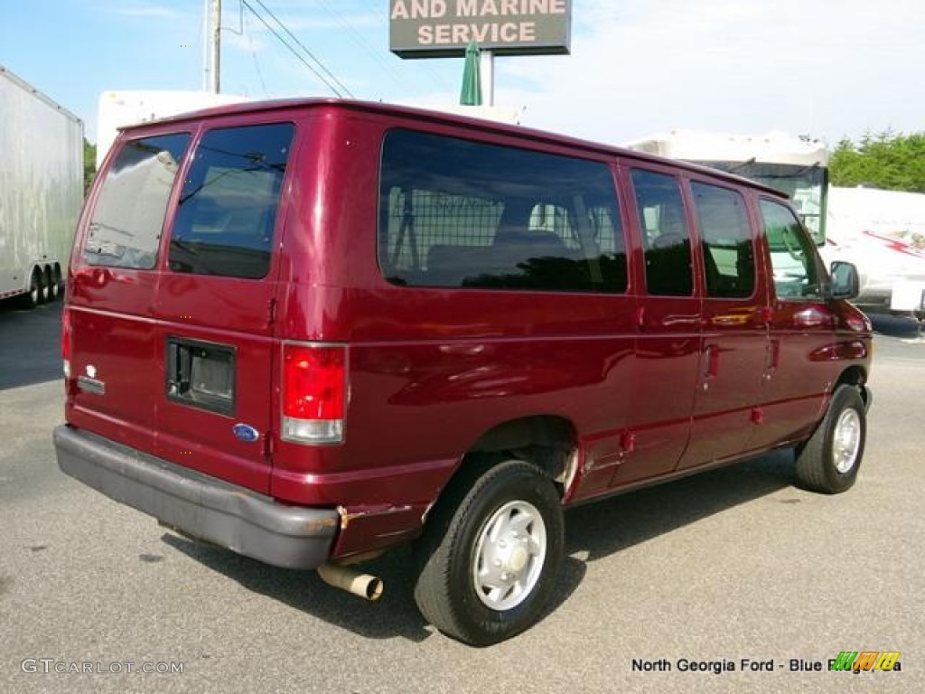 2007 E Series Van E350 Super Duty Commercial - Dark Toreador Red Metallic / Medium Flint Grey photo #5