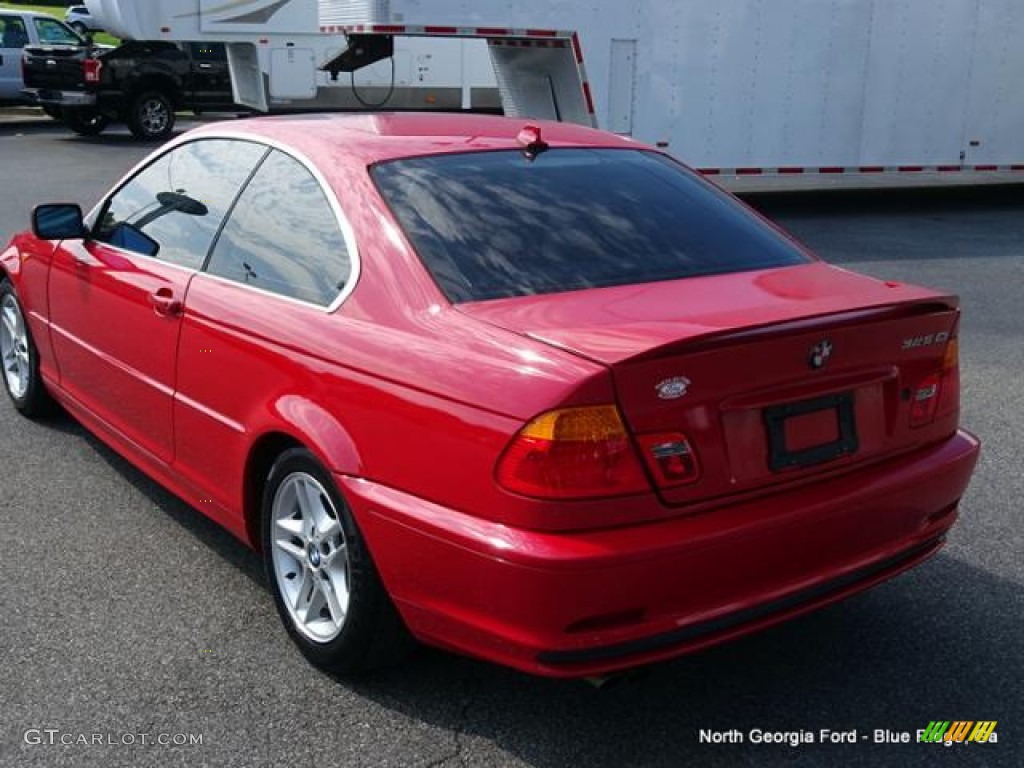 2004 3 Series 325i Coupe - Electric Red / Black photo #3
