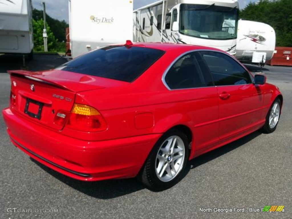 2004 3 Series 325i Coupe - Electric Red / Black photo #5