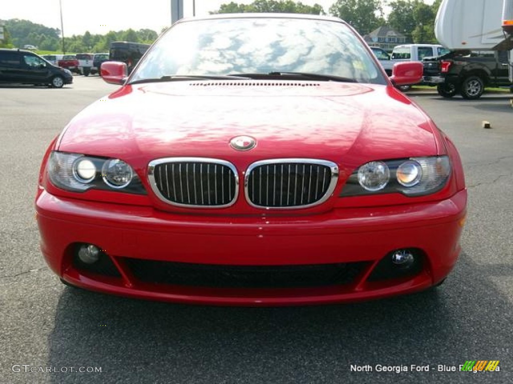 2004 3 Series 325i Coupe - Electric Red / Black photo #8