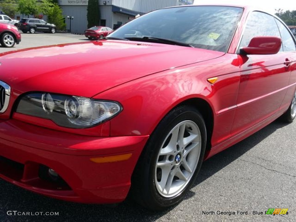 2004 3 Series 325i Coupe - Electric Red / Black photo #30