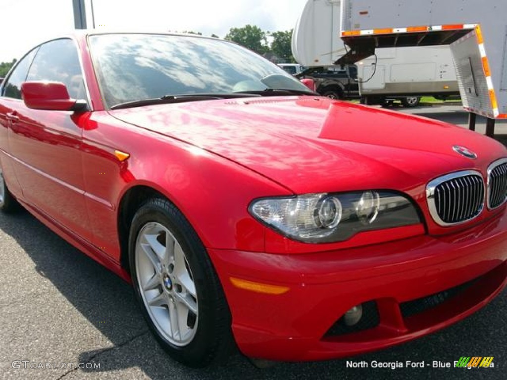 2004 3 Series 325i Coupe - Electric Red / Black photo #31