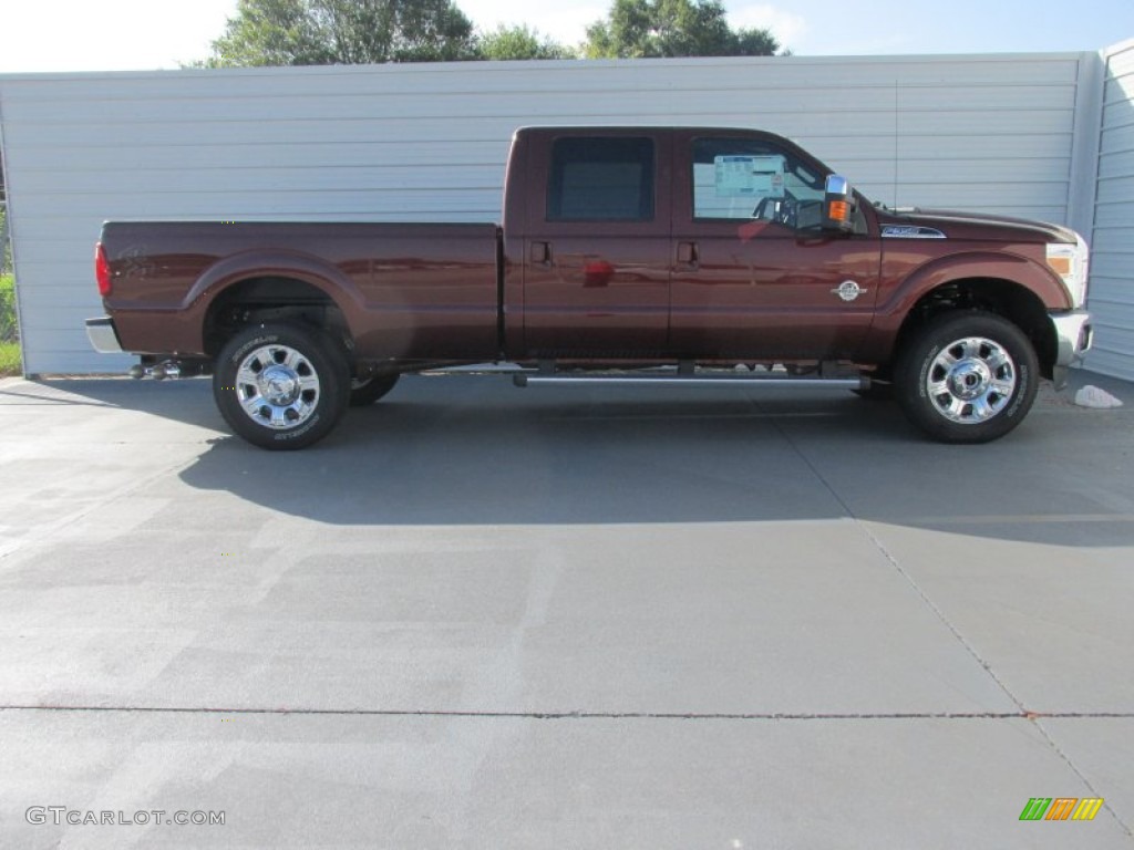 2016 F350 Super Duty Lariat Crew Cab 4x4 - Bronze Fire Metallic / Black photo #3