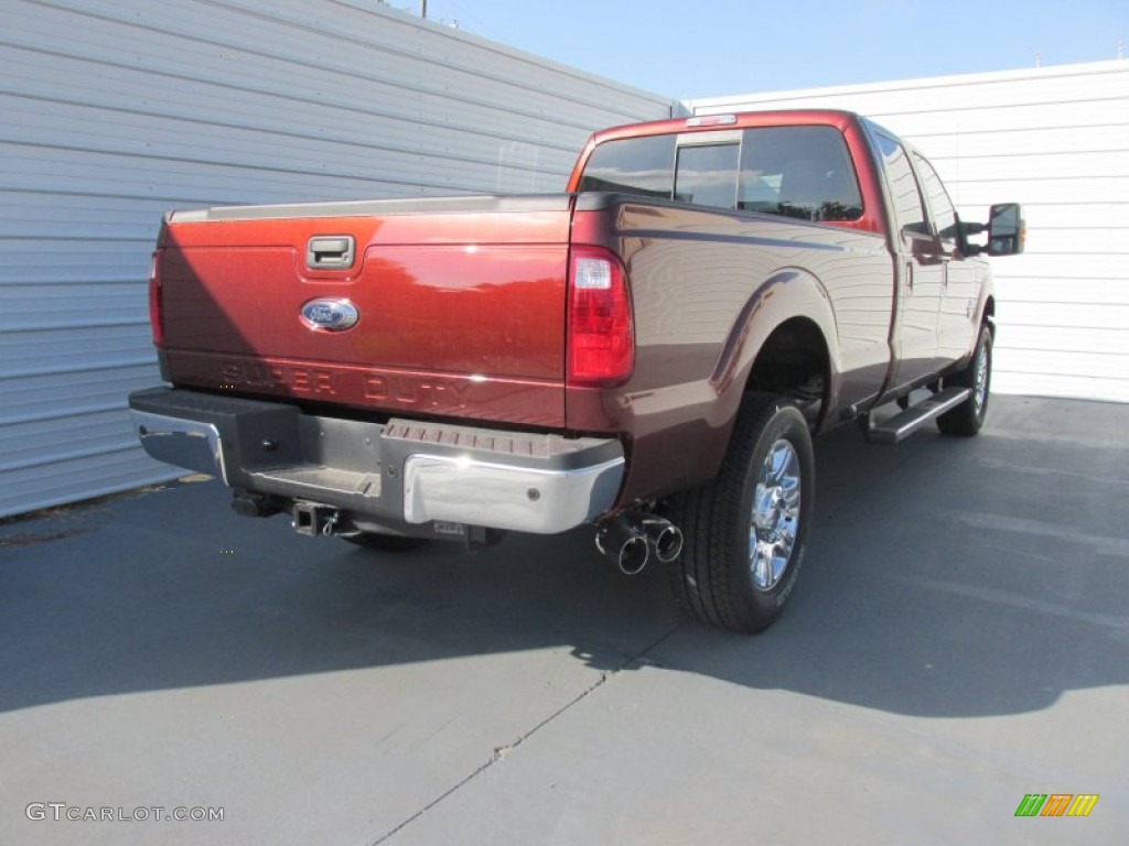 2016 F350 Super Duty Lariat Crew Cab 4x4 - Bronze Fire Metallic / Black photo #4