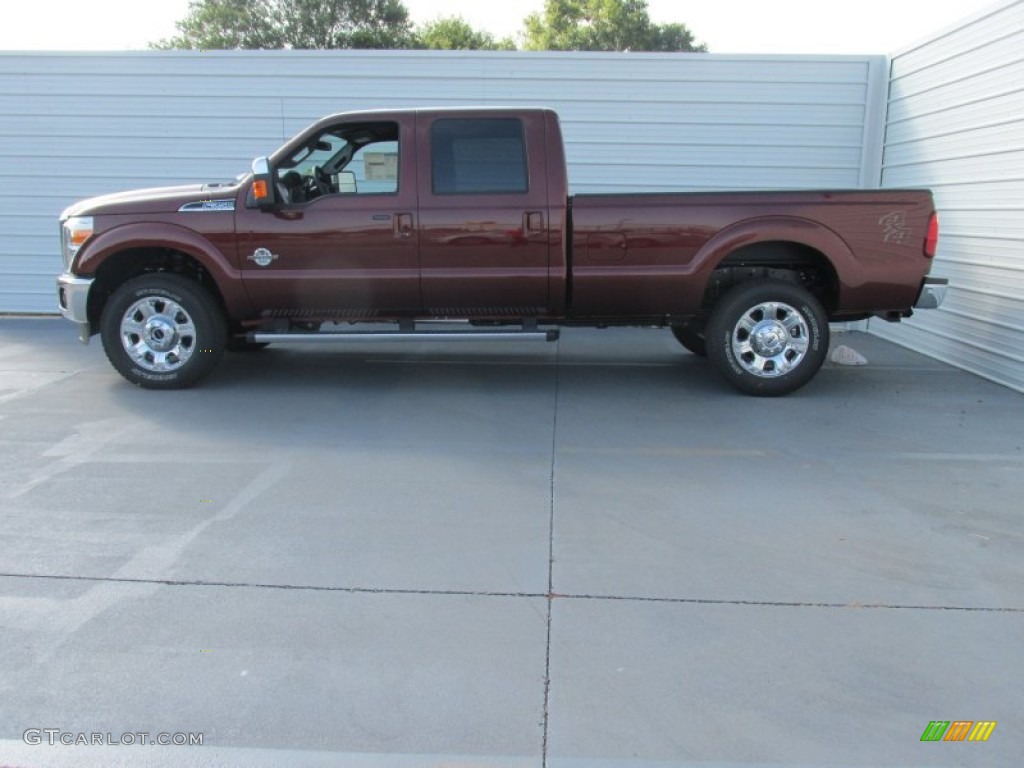 2016 F350 Super Duty Lariat Crew Cab 4x4 - Bronze Fire Metallic / Black photo #6