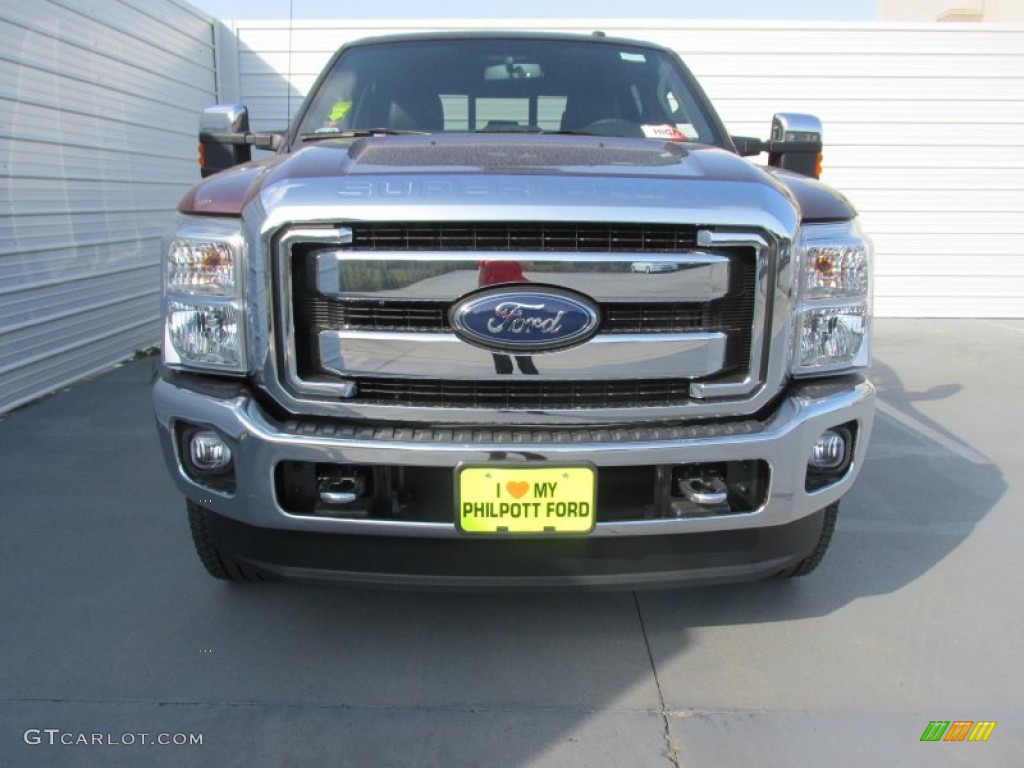 2016 F350 Super Duty Lariat Crew Cab 4x4 - Bronze Fire Metallic / Black photo #8