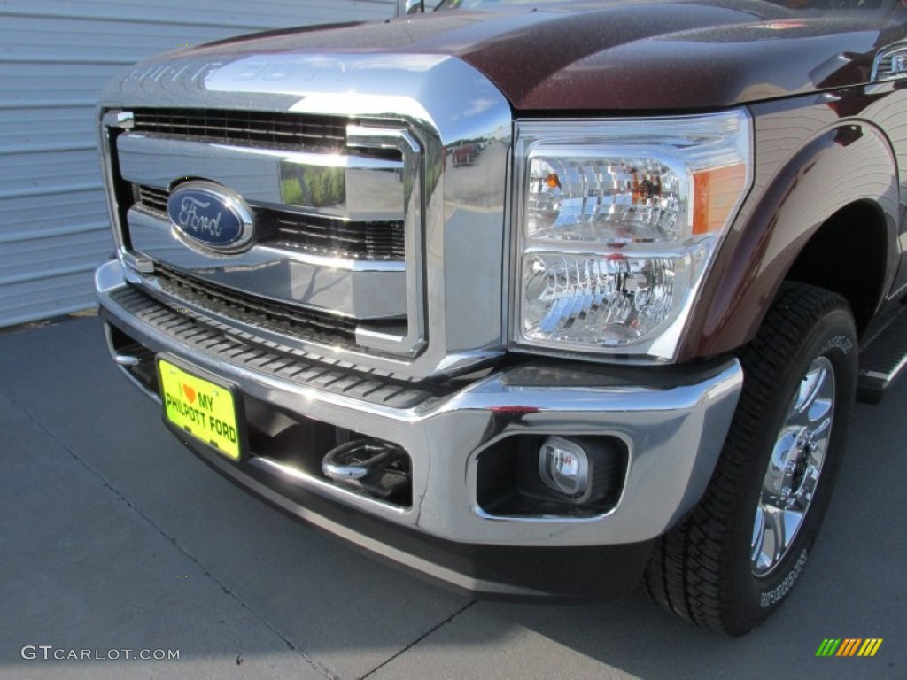 2016 F350 Super Duty Lariat Crew Cab 4x4 - Bronze Fire Metallic / Black photo #10