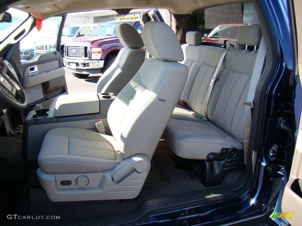 2009 F150 XLT SuperCab 4x4 - Dark Blue Pearl Metallic / Stone/Medium Stone photo #9